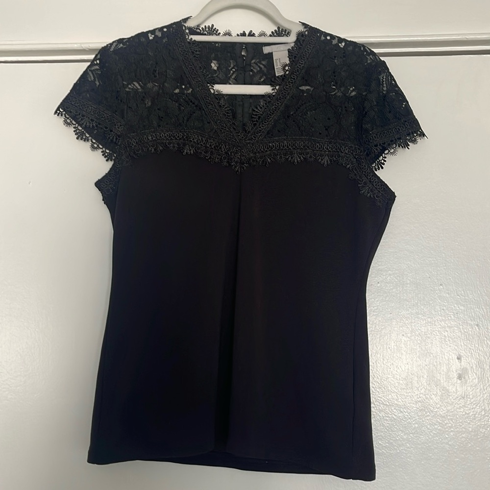 Lace Top Dress Short Sleeve Shirt
